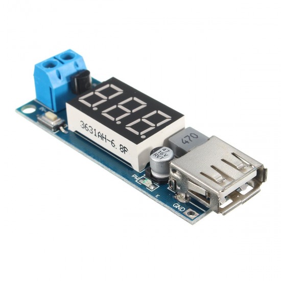 DC-DC 4.5-40V Step Down LED Volt Meterr USB Voltage Converter Buck Module 5V/2A DC-DC 4.5-40V Step Down LED Volt Meterr USB Voltage Converter Buck Module 5V/2A