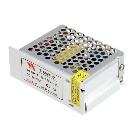 AC 100-240V to DC 12V 5A 60W Switching Power Supply Module Driver Adapter LED Strip Light AC 100-240V to DC 12V 5A 60W Switching Power Supply Module Driver Adapter LED Strip Light