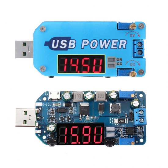 USB Boost Module 5V to 9V12V Step Up Module Adjustable Voltage Current Display Charging Router Converter