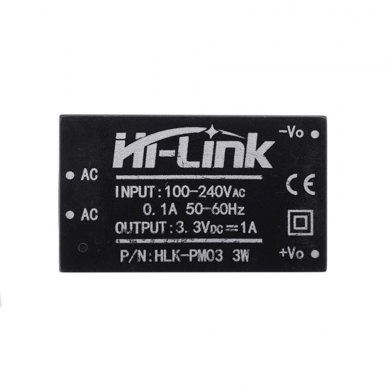 HLK-PM03 AC 100-240V to DC 3.3V 3W AC-DC Isolated Switching Power Supply Module Power Step Down Buck Regulator HLK-PM03 AC 100-240V to DC 3.3V 3W AC-DC Isolated Switching Power Supply Module Power Step Down Buck Regulator
