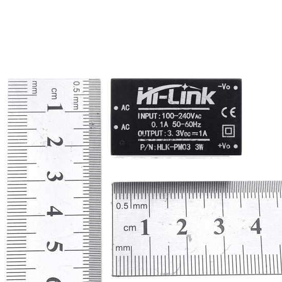 HLK-PM03 AC 100-240V to DC 3.3V 3W AC-DC Isolated Switching Power Supply Module Power Step Down Buck Regulator HLK-PM03 AC 100-240V to DC 3.3V 3W AC-DC Isolated Switching Power Supply Module Power Step Down Buck Regulator