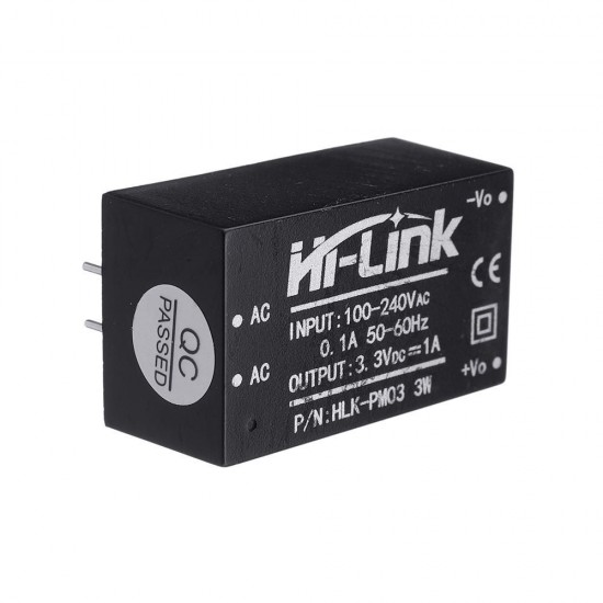 HLK-PM03 AC 100-240V to DC 3.3V 3W AC-DC Isolated Switching Power Supply Module Power Step Down Buck Regulator HLK-PM03 AC 100-240V to DC 3.3V 3W AC-DC Isolated Switching Power Supply Module Power Step Down Buck Regulator