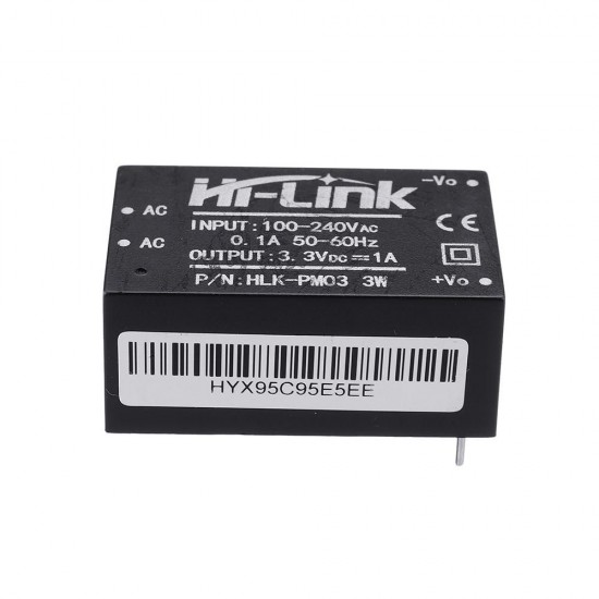 HLK-PM03 AC 100-240V to DC 3.3V 3W AC-DC Isolated Switching Power Supply Module Power Step Down Buck Regulator HLK-PM03 AC 100-240V to DC 3.3V 3W AC-DC Isolated Switching Power Supply Module Power Step Down Buck Regulator