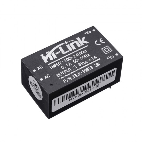 HLK-PM03 AC 100-240V to DC 3.3V 3W AC-DC Isolated Switching Power Supply Module Power Step Down Buck Regulator HLK-PM03 AC 100-240V to DC 3.3V 3W AC-DC Isolated Switching Power Supply Module Power Step Down Buck Regulator