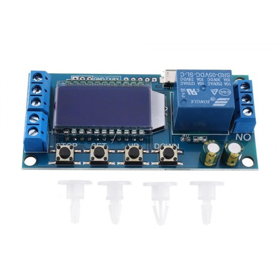 LCD Display Timer Relay Module DC6-30V Cycle Timing OFF Trigger Delay Switch DC AC Universal Conduction LCD Display Timer Relay Module DC6-30V Cycle Timing OFF Trigger Delay Switch DC AC Universal Conduction