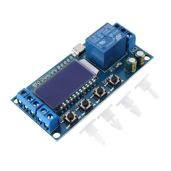 LCD Display Timer Relay Module DC6-30V Cycle Timing OFF Trigger Delay Switch DC AC Universal Conduction LCD Display Timer Relay Module DC6-30V Cycle Timing OFF Trigger Delay Switch DC AC Universal Conduction