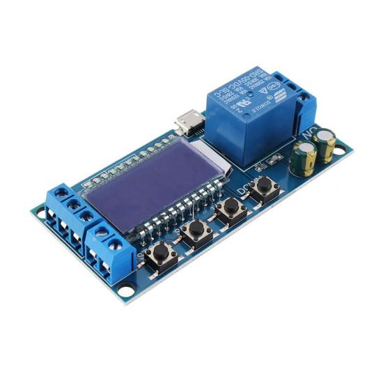 LCD Display Timer Relay Module DC6-30V Cycle Timing OFF Trigger Delay Switch DC AC Universal Conduction LCD Display Timer Relay Module DC6-30V Cycle Timing OFF Trigger Delay Switch DC AC Universal Conduction