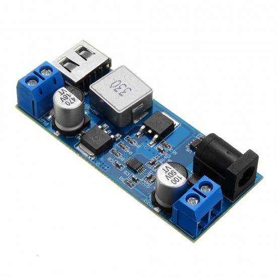 LM2596S DC-DC 24V/12V To 5V 5A Step Down Power Supply Buck Converter Adjustable USB Step-down Charging Module LM2596S DC-DC 24V/12V To 5V 5A Step Down Power Supply Buck Converter Adjustable USB Step-down Charging Module