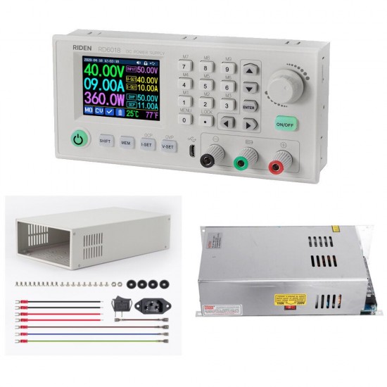 FULL KIT RD6018 RD6018W USB WiFi DC to DC Voltage Step Down Power Supply Module Buck Converter Voltmeter Multimeter 60V 18A 1080W FULL KIT RD6018 RD6018W USB WiFi DC to DC Voltage Step Down Power Supply Module Buck Converter Voltmeter Multimeter 60V 18A 1080W
