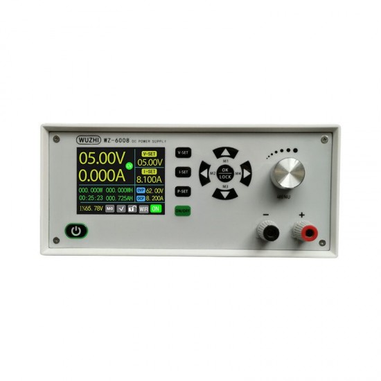 WZ6008 WiFi Digital Display DC-DC Converter Adjustable CC CV Regulated Laboratory Step Down Power Supply Variable 60V 8A Voltmeter Ammeter WZ6008 WiFi Digital Display DC-DC Converter Adjustable CC CV Regulated Laboratory Step Down Power Supply Variable 60V 8A Voltmeter Ammeter