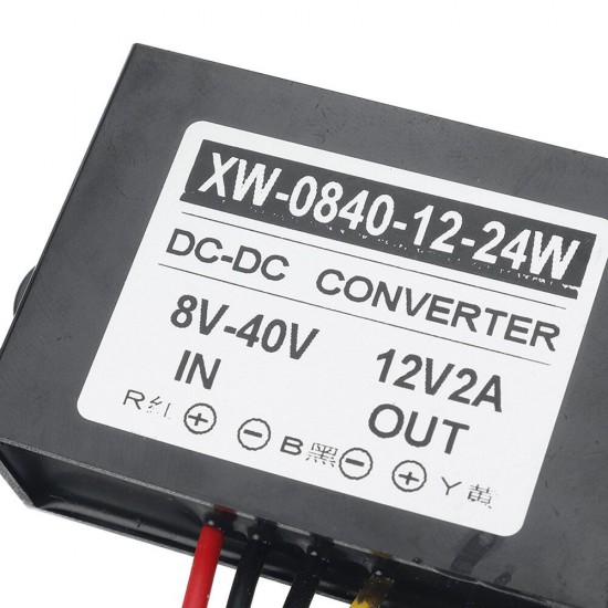 Waterproof 8-40V to 12V 2A Buck Regulator 12V 24W Automatic Step up and Step Down Module Power Supply Module Converter for Car Power Waterproof 8-40V to 12V 2A Buck Regulator 12V 24W Automatic Step up and Step Down Module Power Supply Module Converter for Car Power