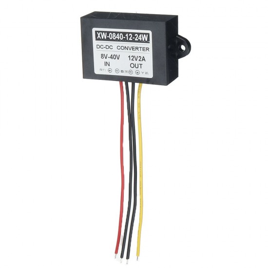 Waterproof 8-40V to 12V 2A Buck Regulator 12V 24W Automatic Step up and Step Down Module Power Supply Module Converter for Car Power Waterproof 8-40V to 12V 2A Buck Regulator 12V 24W Automatic Step up and Step Down Module Power Supply Module Converter for Car Power