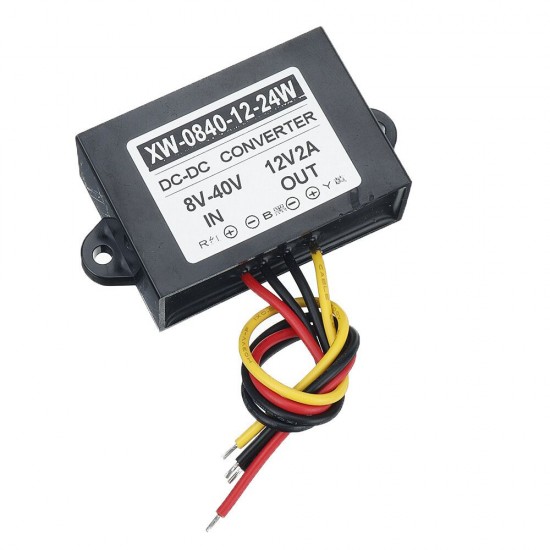 Waterproof 8-40V to 12V 2A Buck Regulator 12V 24W Automatic Step up and Step Down Module Power Supply Module Converter for Car Power Waterproof 8-40V to 12V 2A Buck Regulator 12V 24W Automatic Step up and Step Down Module Power Supply Module Converter for Car Power