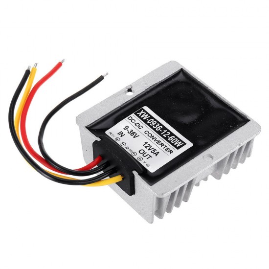 Waterproof 9-36V to 12V 5A Buck Regulator 12V 60W Automatic Step up and Step Down Module Power Supply Module Converter for Car Power