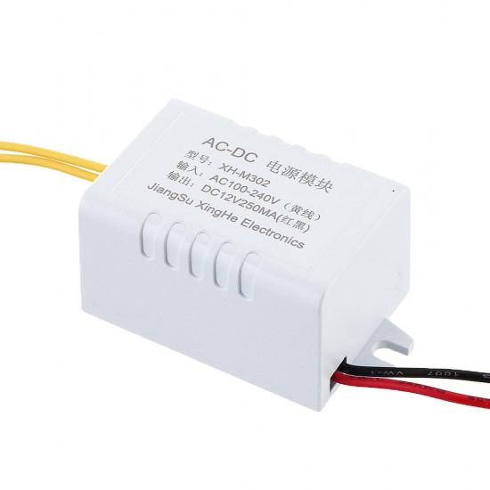 XH-M302 12V3W Power Supply Adapter AC110-220V to DC12V250MA Switching Power Supply Module