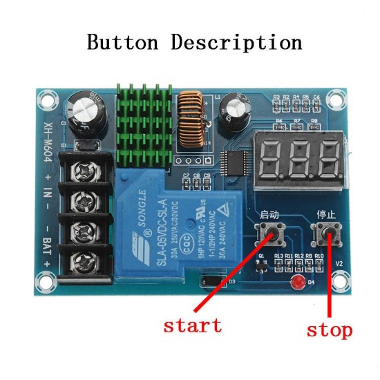 XH-M604 DC 6V To 60V 30A Storage Battery And Lithium Battery Charge Control Module Protect Switch XH-M604 DC 6V To 60V 30A Storage Battery And Lithium Battery Charge Control Module Protect Switch