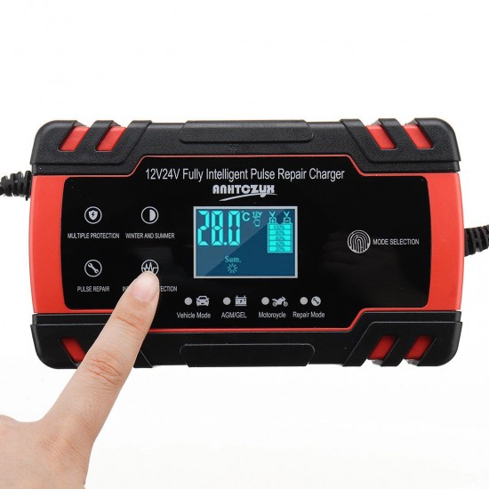 12/24V 8A/4A Multi-function Touch Screen Repair LCD Battery Charger For Car Motorcycle Lead Acid Battery Agm Gel Wet For Car/Motorcycle/Truck 12/24V 8A/4A Multi-function Touch Screen Repair LCD Battery Charger For Car Motorcycle Lead Acid Battery Agm Gel Wet For Car/Motorcycle/Truck