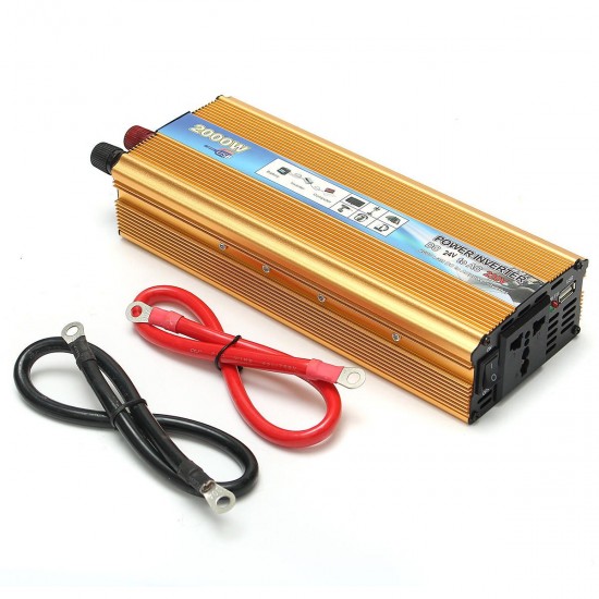 2000W Portable Car Modified Sine Wave Power Inverter Converter DC 24V To AC 220V 2000W Portable Car Modified Sine Wave Power Inverter Converter DC 24V To AC 220V