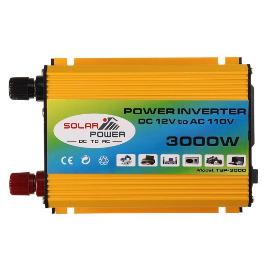 3000W Car Power Inverter Modified Sine Wave DC 12V To AC 110V 60Hz Converter Mufti-Protection with Dual USB Ports 3000W Car Power Inverter Modified Sine Wave DC 12V To AC 110V 60Hz Converter Mufti-Protection with Dual USB Ports