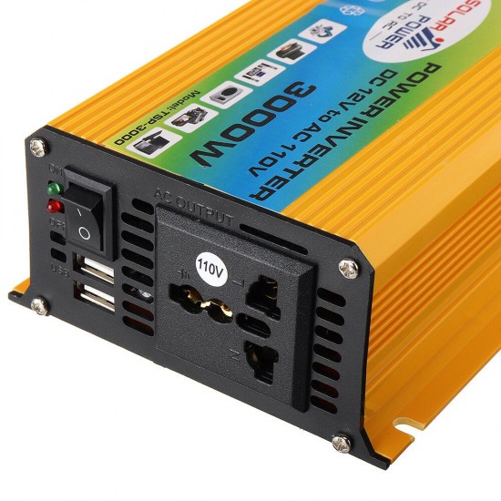 3000W Car Power Inverter Modified Sine Wave DC 12V To AC 110V 60Hz Converter Mufti-Protection with Dual USB Ports 3000W Car Power Inverter Modified Sine Wave DC 12V To AC 110V 60Hz Converter Mufti-Protection with Dual USB Ports