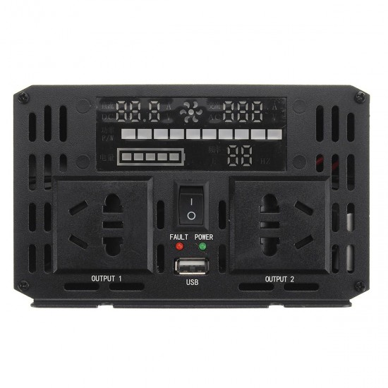 3000W Sine Wave Solar Power Inverter Converter DC 12V to AC 220V UPS Modified LCD Display Off Grid 3000W Sine Wave Solar Power Inverter Converter DC 12V to AC 220V UPS Modified LCD Display Off Grid