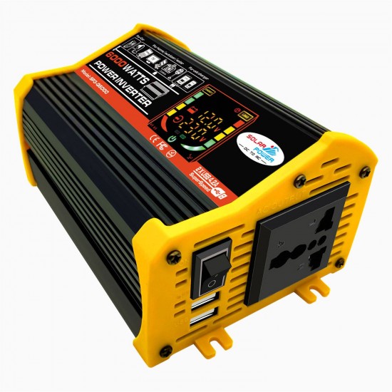 6000W 12V to 220V/110V Car Power Inverter Converter Charger Adapter LED Display 2USB Voltage Transformer Modified Sine Wave 6000W 12V to 220V/110V Car Power Inverter Converter Charger Adapter LED Display 2USB Voltage Transformer Modified Sine Wave