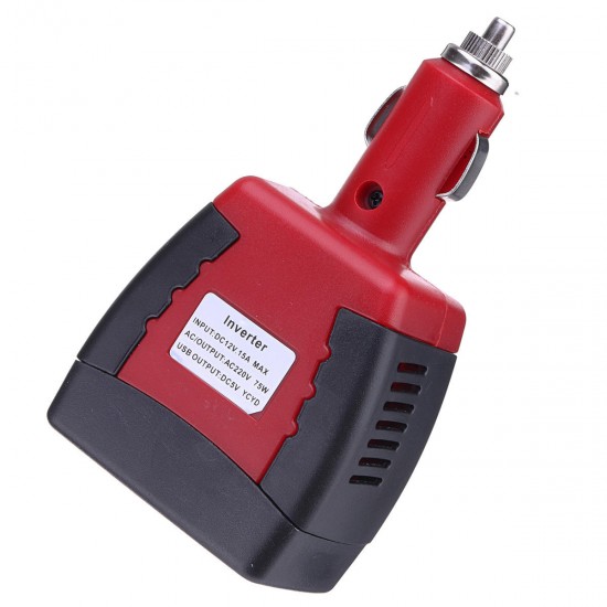 75W 12V to 220V Car Power Inverter Portable Charger Converter USB 2.1A 5V