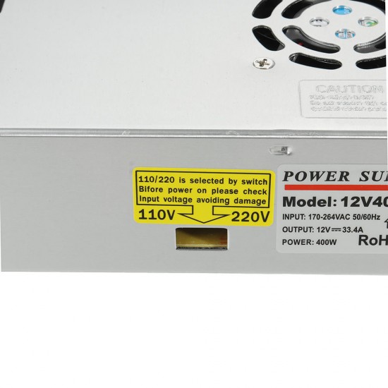 AC 110/220V to DC 12V/24V 400W Switching Power Supply Driver for LED Light Strip Switch Power Supply Transformer AC 110/220V to DC 12V/24V 400W Switching Power Supply Driver for LED Light Strip Switch Power Supply Transformer