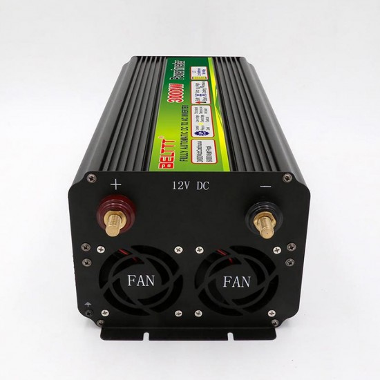 3000W MAX6000W Peak 12V/24V to 220V Modified Sine Wave Power Inverter for Solar/Wind with LCD Display