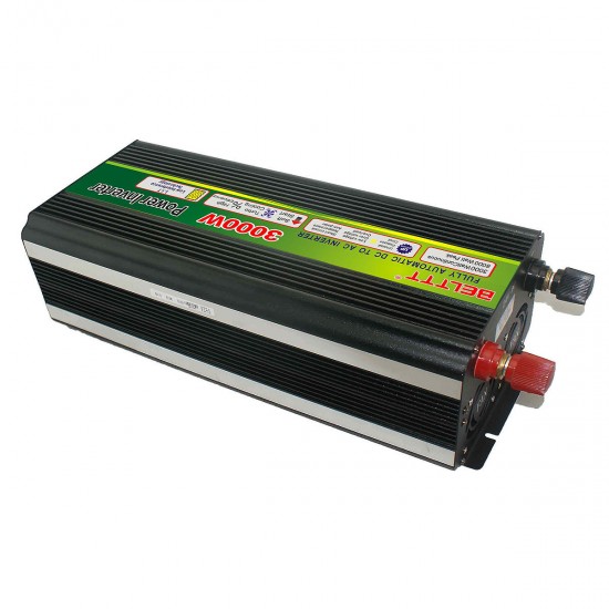 3000W MAX6000W Peak 12V/24V to 220V Modified Sine Wave Power Inverter for Solar/Wind with LCD Display