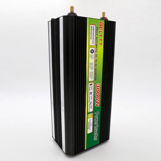 3000W MAX6000W Peak 12V/24V to 220V Modified Sine Wave Power Inverter for Solar/Wind with LCD Display