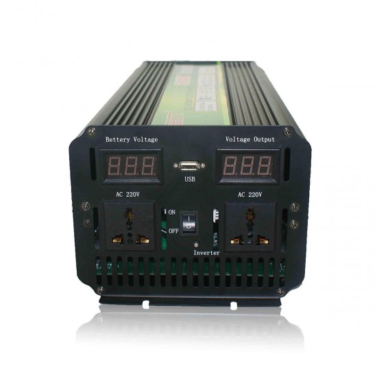 3000W MAX6000W Peak 12V/24V to 220V Modified Sine Wave Power Inverter for Solar/Wind with LCD Display