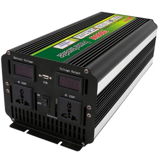3000W MAX6000W Peak 12V/24V to 220V Modified Sine Wave Power Inverter for Solar/Wind with LCD Display 3000W MAX6000W Peak 12V/24V to 220V Modified Sine Wave Power Inverter for Solar/Wind with LCD Display
