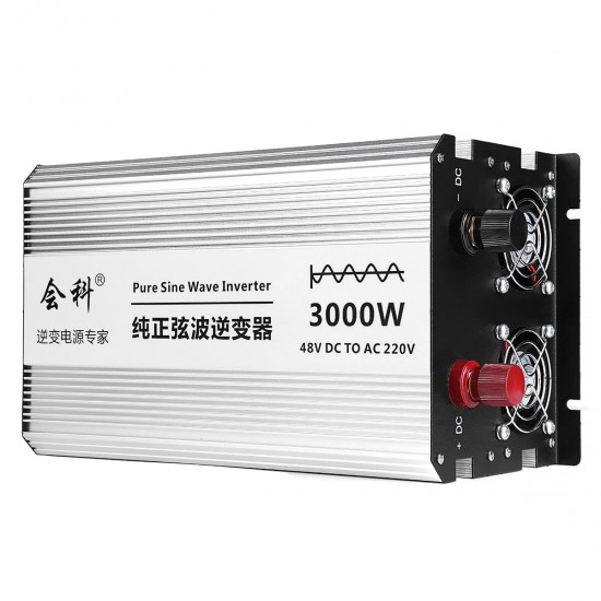 DC 12V 24V 48V 1500W Peak 3000W Large Size Liquid Crystal Display Pure Sine Wave Car Power Inverter