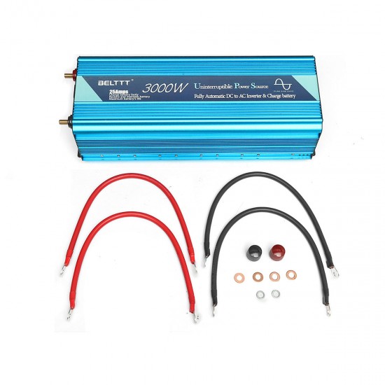 DC 12V 24V to AC 110V UPS 3000W Peak 6000W Pure Sine Wave Power Inverter and Charger DC 12V 24V to AC 110V UPS 3000W Peak 6000W Pure Sine Wave Power Inverter and Charger