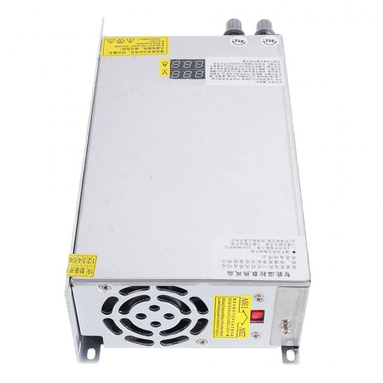 1000W Switching Power Supply SMPS Transformer AC 110/220V to DC 0-12/24/36/48V with Dual LCD Digital Display