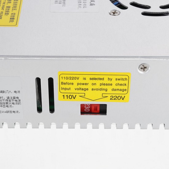 Switching Power Supply SMPS Transformer AC 110/220V to DC 0-12/24/36/48V 480W with Dual LCD Digital Display