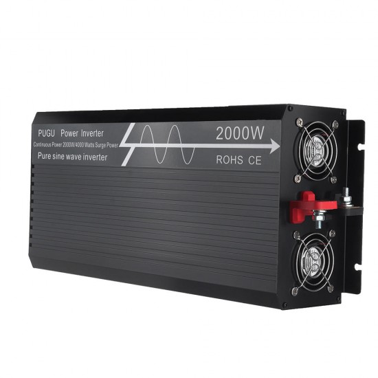 2000W Car Power Inverter DC 12/24V to AC 110/220V Pure Sine Wave Converter with LED Screen 2000W Car Power Inverter DC 12/24V to AC 110/220V Pure Sine Wave Converter with LED Screen