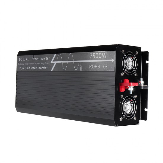 2500W Car Power Inverter DC 12/24V to AC 110/220V Pure Sine Wave Converter with Remote Control External LED Screen 2500W Car Power Inverter DC 12/24V to AC 110/220V Pure Sine Wave Converter with Remote Control External LED Screen