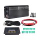 2500W Car Power Inverter DC 12/24V to AC 110/220V Pure Sine Wave Converter with Remote Control External LED Screen 2500W Car Power Inverter DC 12/24V to AC 110/220V Pure Sine Wave Converter with Remote Control External LED Screen