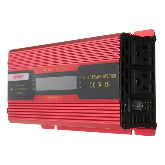 2000W/4000W/6000W Solar Power Inverter DC 12V to AC 110V Car Converter Modified Sine Wave with Digital Display