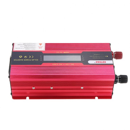 4000W Solar Power Inverter DC 12/24V to AC 110/220V Modified Sine Wave Converter with LCD Screen for Car Home