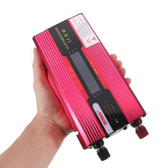 4000W Solar Power Inverter DC 12/24V to AC 110/220V Modified Sine Wave Converter with LCD Screen for Car Home