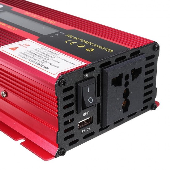 4000W Solar Power Inverter DC 12/24V to AC 110/220V Modified Sine Wave Converter with LCD Screen for Car Home