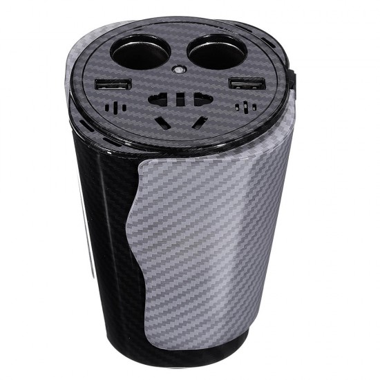 600W Cup Style Power Inverter DC 12V to AC 110/220V Converter with Voice Control LED Atmosphere Lamp for Car Home Outdoor 600W Cup Style Power Inverter DC 12V to AC 110/220V Converter with Voice Control LED Atmosphere Lamp for Car Home Outdoor