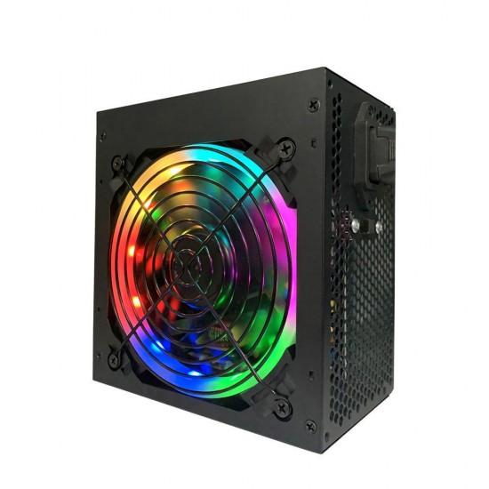 500W 12CM RGB Color Computer Case Power Supply ATX 12V PC Computer Power Supply 110~240V for Desktop Gaming