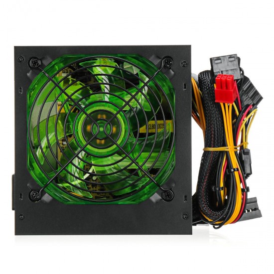 500W Power Supply 120mm LED Cooling Fan 24 Pin PCI SATA ATX 12V Computer Power Supply