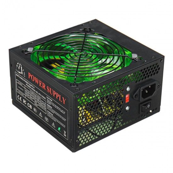 500W Power Supply 120mm LED Cooling Fan 24 Pin PCI SATA ATX 12V Computer Power Supply