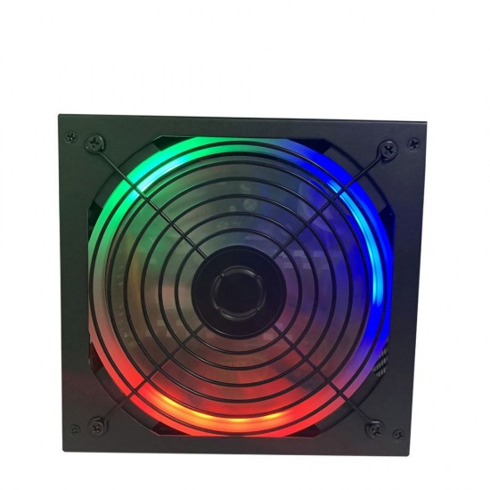 600W RGB PC Power Supply Multicolor Fan 8 Pin ATX 12V Energy Saving Mute Computer Power Supply Desktop Gaming Power