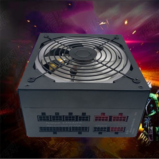 600W RGB PC Power Supply Multicolor Fan 8 Pin ATX 12V Energy Saving Mute Computer Power Supply Desktop Gaming Power